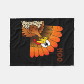 Funny Thanksgiving Cute Turkey Moo I'm A Cow Men W Fleece Deken (Voorkant (Horizontaal))