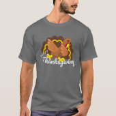 funny thanksgiving dabbing turkey t-shirt (Voorkant)