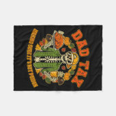 Funny Thanksgiving Dad Tax Skeleton Turkey Day Foo Fleece Deken (Voorkant (Horizontaal))