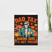 Funny Thanksgiving Dad Tax Skeleton Turkey Day Foo Kaart (Voorkant)