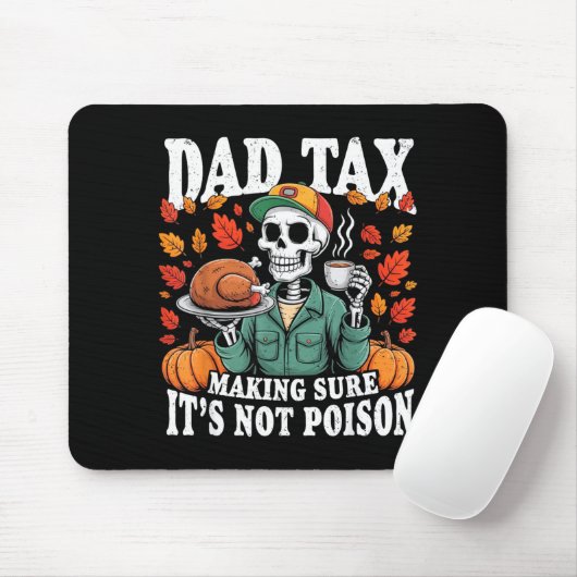 Funny Thanksgiving Dad Tax Skeleton Turkey Day Foo Muismat (Met muis)