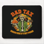 Funny Thanksgiving Dad Tax Skeleton Turkey Day Foo Muismat (Voorkant)