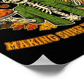 Funny Thanksgiving Dad Tax Skeleton Turkey Day Foo Poster (Hoek)