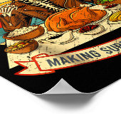 Funny Thanksgiving Dad Tax Skeleton Turkey Day Foo Poster (Hoek)