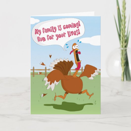 Funny Thanksgiving Day Greeting Card Feestdagen Kaart (Voorkant)