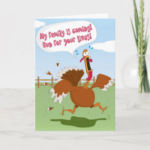 Funny Thanksgiving Day Greeting Card Feestdagen Kaart