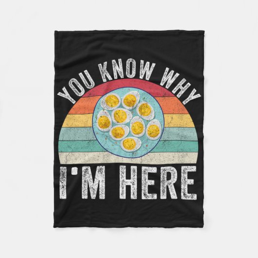 Funny Thanksgiving Deviled Eggs You Know Why I'm H Fleece Deken (Voorkant)