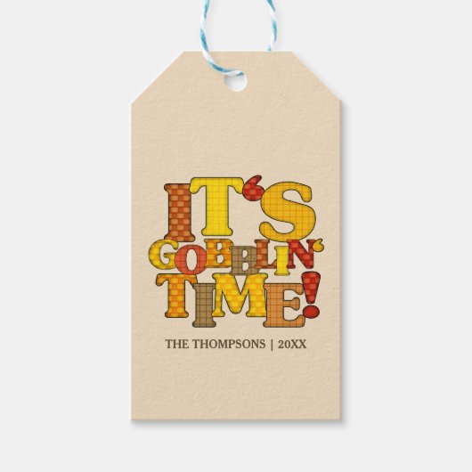 Funny Thanksgiving Dinner Cadeaulabel (Voorkant)