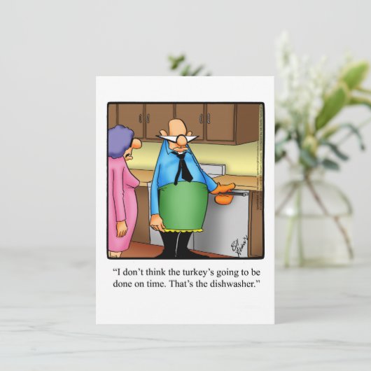 Funny Thanksgiving Dinner Invitations Kaart (Staand voorkant)