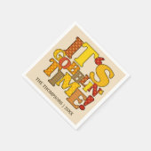 Funny Thanksgiving Dinner Paper Napkin Servet (Hoek)