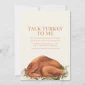 Funny Thanksgiving Dinner Party Invitation Kaart (Voorkant)