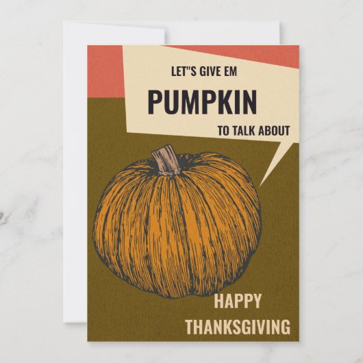 Funny Thanksgiving Dinner Party Invitation Kaart (Achterkant)