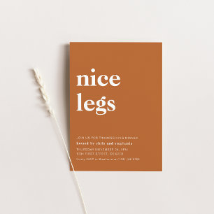 Funny Thanksgiving Dinner Party Invitation Kaart