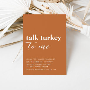 Funny Thanksgiving Dinner Party Invitation Kaart