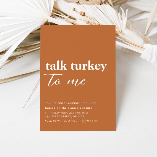 Funny Thanksgiving Dinner Party Invitation Kaart