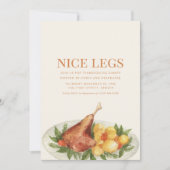 Funny Thanksgiving Dinner Party Invitation Kaart (Voorkant)