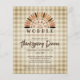 Funny Thanksgiving Dinner Play Budget Uitnodiging