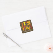 Funny Thanksgiving Dinner Vierkante Sticker (Envelop)