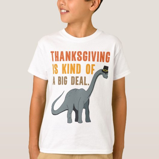 Funny Thanksgiving Dinosaur Quote Gezegde Kinderen T-shirt (Voorkant)