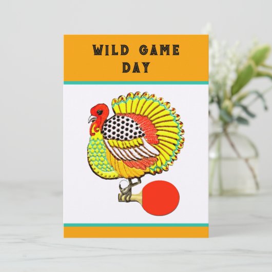 Funny Thanksgiving Feest Uitnodigingen (Staand voorkant)