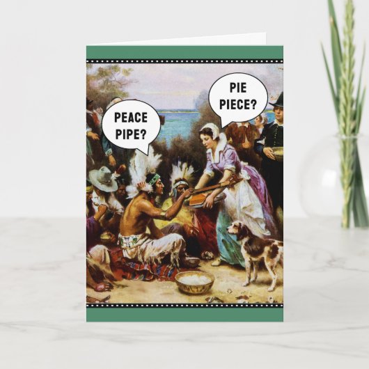 Funny Thanksgiving Feestdagen Kaart (Voorkant)