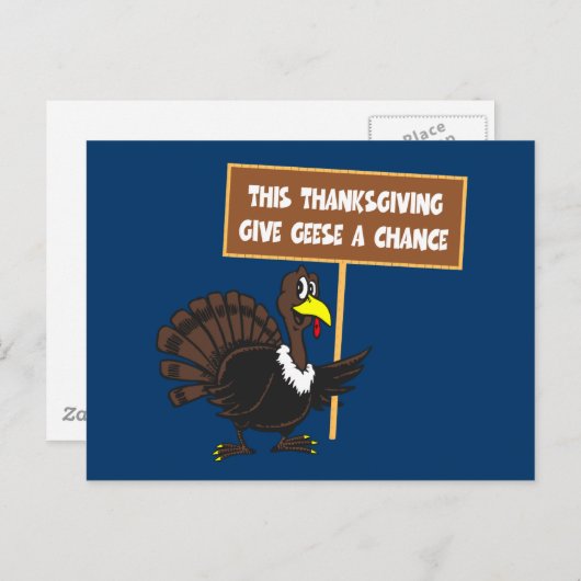 Funny Thanksgiving Feestdagenkaart (Voorkant / Achterkant)