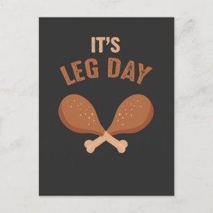 Funny Thanksgiving Fitness Athletes Leg Day Briefkaart