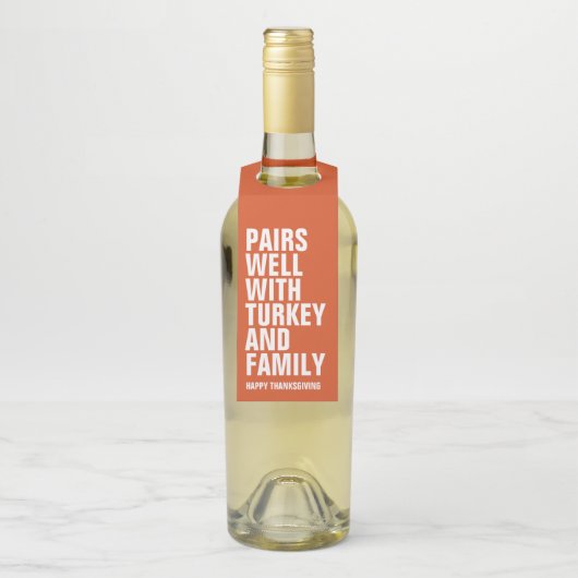 Funny Thanksgiving Flessenhanger (Op fles)