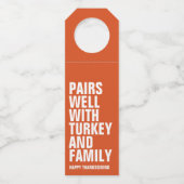 Funny Thanksgiving Flessenhanger (Voorkant)
