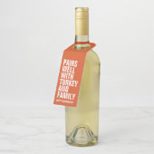 Funny Thanksgiving Flessenhanger (Schuin)
