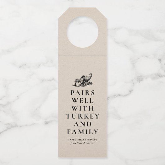 Funny Thanksgiving Flessenhanger (Voorkant)