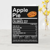 Funny Thanksgiving Food Apparel, Apple Pie Nutriti Kaart (Gele Bloem)
