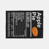 Funny Thanksgiving Food Apparel, E Nutrition Facts Fleece Deken (Voorkant (Horizontaal))