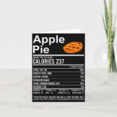 Funny Thanksgiving Food Apparel, E Nutrition Facts Kaart (Voorkant)