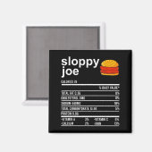 Funny Thanksgiving Food Apparel, Sloppy Joe Nutrit Magneet (Voorkant / Achterkant)