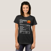 Funny Thanksgiving Food Apparel, Sloppy Joe Nutrit T-shirt (Voorkant volledig)