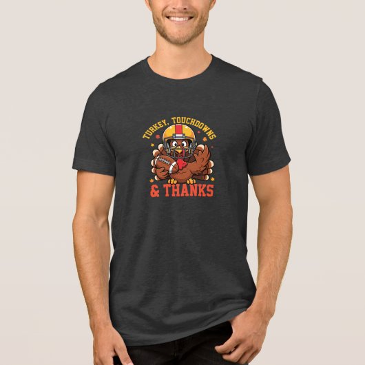 Funny Thanksgiving Football T-Shirt (Voorkant)