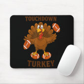 Funny Thanksgiving Football Touchdown Turkey  Muismat (Met muis)