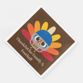 Funny Thanksgiving football turkey Servet (Hoek)