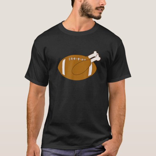 FUNNY THANKSGIVING FOOTBALL TURKEY  T-SHIRT (Voorkant)