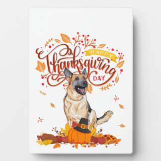 Funny Thanksgiving geeft Duits Shepherd Dog Fotoplaat
