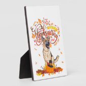 Funny Thanksgiving geeft Duits Shepherd Dog Fotoplaat (Zijkant)