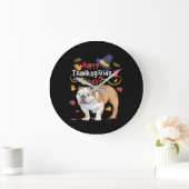 Funny Thanksgiving Gifts for English Bulldog Grote Klok (Huis)