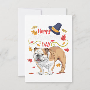 Funny Thanksgiving Gifts for English Bulldog RSVP Kaartje