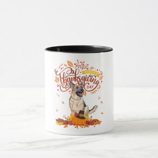 Funny Thanksgiving Gifts German Shepherd Dog Mok (Midden)