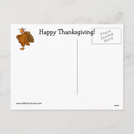 Funny Thanksgiving "Golden Perfection" Briefkaart (Achterkant)