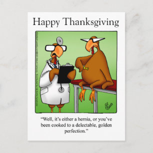Funny Thanksgiving "Golden Perfection" Briefkaart