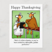Funny Thanksgiving "Golden Perfection" Briefkaart (Voorkant)