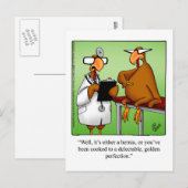 Funny Thanksgiving "Golden Perfection" Briefkaart (Voorkant / Achterkant)