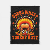 Funny Thanksgiving Guess What Turkey Butt Couples  Fleece Deken (Voorkant)